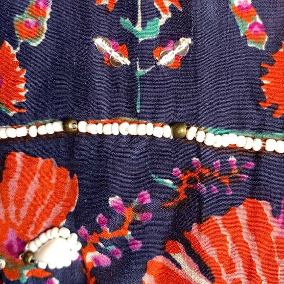 Anthropologie MAEVE Adela blue skirt beaded sequins lined midi Medium - Picture 12 of 17